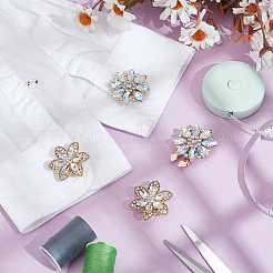 4Pcs 2 Style Alloy Glass Cufflinks&nbsp;HJEW-NB00232