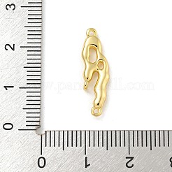 真鍮製のシャンデリアコンポーネントリンク  不規則な枝  ゴールドカラー  21.5x6x2.5mm  穴：1mm&nbsp;LS-KK-Z072-08G
