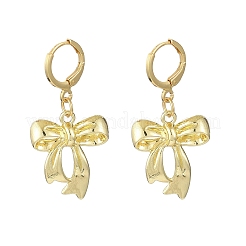 Bowknot Alloy Hoop Earrings&nbsp;EJEW-JE06357-02