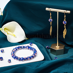 Handmade Gold Sand Lampwork Beads&nbsp;LAMP-BBC0001-02A