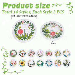 14Pcs Polyester Clothing Patches&nbsp;PATC-WH0022-41