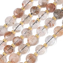 Natural Black Gold Rutilated Quartz Beads Strands&nbsp;G-C116-A182-02