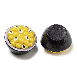 フルーツ不透明樹脂デコデンカボション  パッションフルーツ  19x13mm&nbsp;RESI-H156-01-06