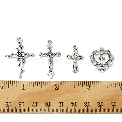 24Pcs 4 Styles Tibetan Style Alloy Pendants&nbsp;TIBE-FS0001-18