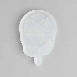食品グレードのシリコンモールド  フォンダン型  DIYケーキデコレーション用  チョコレート  キャンディ  UVレジン＆エポキシ樹脂ジュエリー作り  スター  ホワイト  60x39x6.7mm&nbsp;X-DIY-E021-10