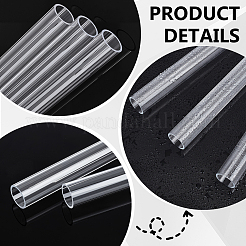 アクリル丸チューブ  透明  400x25mm  内径：21mm&nbsp;LS-DIY-WH0899-672B
