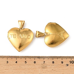 316 Stainless Steel Locket Pendants&nbsp;STAS-K321-21G