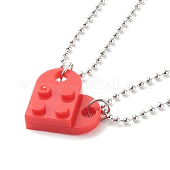 Resin Building Blocks Pendant Necklaces&nbsp;NJEW-JN03533-02