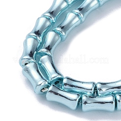 電気メッキガラスビーズセット  竹  淡いターコイズ  8x4.5mm  穴：0.8mm  約50個/連  15.75''（40センチメートル）&nbsp;EGLA-Q128-13G