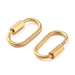 PVD Vacuum Plating 304 Stainless Steel Screw Carabiner Lock Charms&nbsp;STAS-H107-04C-G