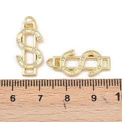 Brass Micro Pave Cubic Zirconia Pendants&nbsp;KK-G544-30G