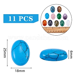 11Pcs 11 Style Natural & Synthetic Gemstone Cabochons&nbsp;G-SZ0001-71