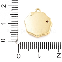 ラックメッキ真鍮チャーム  クリアキュービックジルコニア  月とバラ  18KGP本金メッキ  15.5x14.5x3mm  穴：1mm&nbsp;LS-KK-L217-001G-03