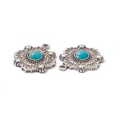 Synthetic Turquoise Pendants&nbsp;PALLOY-D013-19AS