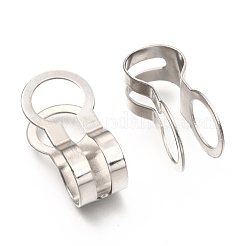 変色しない304ステンレススチールボールチェーンコネクター  ステンレス鋼色  28x14mm  穴：10mm  10mmボールチェーンに適合&nbsp;STAS-R089-08B-P