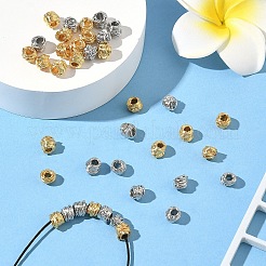 真鍮編み糸ボールスペーサービーズ20個  コラム  ゴールドカラー  5.5x5mm  穴：2.2mm&nbsp;KK-YW0002-25G