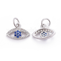 Brass Micro Pave Cubic Zirconia Charms&nbsp;ZIRC-L070-46P