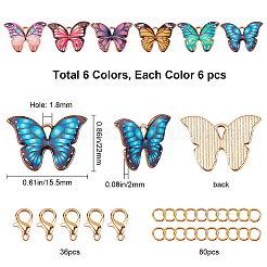 DIY Butterfly Pendant Making Kits&nbsp;DIY-SC0014-17