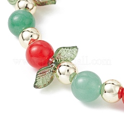 Natural Malaysia Jade & Green Aventurine Beaded Stretch Bracelet&nbsp;BJEW-JB09759-02