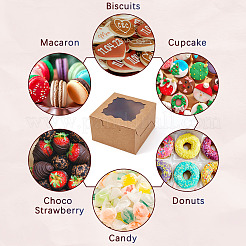 Square Paper Biscuit Boxes with Lace Edged Square Clear Window&nbsp;CON-TAC0001-12A-02