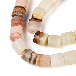 Natural Green Banded Calcite(Afghan Jade) Beads Strands&nbsp;G-T141-94A