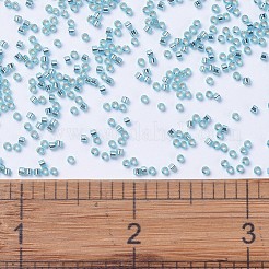 MIYUKIデリカビーズ  シリンダー  日本製シードビーズ  11/0  （db1209)シルバーライニングオーシャンブルー  1.3x1.6mm  穴：0.8mm  約2000PCS /ボトル  10 G /ボトル&nbsp;SEED-JP0008-DB1209