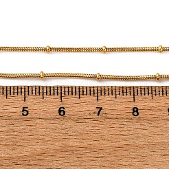 1.2mm 304ステンレススチールロンデルビーズラウンドスネークチェーンネックレス  カニカン付き  イオンプレーティング（ip）  ゴールドカラー  17.72インチ（45cm）&nbsp;NJEW-K291-03G