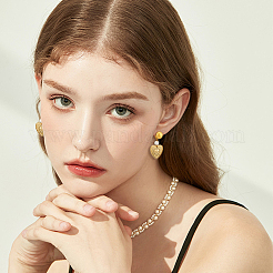 40本真鍮クリップオンイヤリングパーツ  ループとイヤリングパッドのプラスチッククリップ40個付き  ゴールドカラー  20x13mm  穴：3mm&nbsp;KK-SP0001-14G