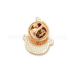 クリスマスエナメルピン  衣類用合金ラペルピンバック  雪だるま  21x17mm&nbsp;LS-JEWB-H033-02B-G