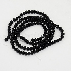 Faceted Imitation Crystal Glass Rondelle Beads&nbsp;X-GLAA-D030-14