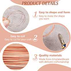 5 Rolls 4 Style Bare Copper Craft Wire&nbsp;CWIR-BC0001-43B