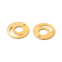 ステンレスペンダント201個  フラットラウンドのチャーム  24KGP本金メッキ  10x1mm  穴：1mm&nbsp;STAS-P320-23G