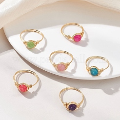 Natural Quartz Finger Rings&nbsp;RJEW-JR00968