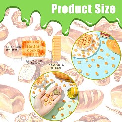 オペーク樹脂カボション  模造食品  パン  ミックスカラー  9~15.5x9~13x5~8mm&nbsp;RESI-CJC0012-37C