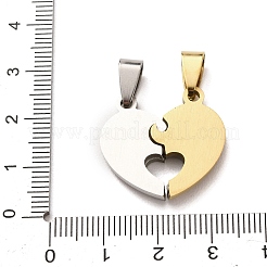 304 Stainless Steel Rhinestone Split Pendants&nbsp;STAS-F368-17GP