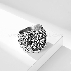 Stainless Steel Wide Finger Ring&nbsp;FIND-PW0020-14E