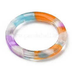 酢酸セルロース（樹脂）フィンガー指輪  プレーンバンドリング  カラフル  USサイズ6  内径：17mm&nbsp;RJEW-Z007-02G