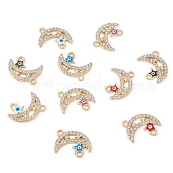 20Pcs 5 Colors Moon Alloy Enamel Connector Charms&nbsp;FIND-TA0002-19