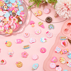 100Pcs Cartoon Opaque Imitation Food Resin Decoden Cabochons&nbsp;RESI-SP0001-29