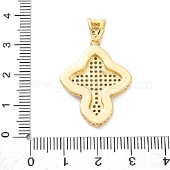 Brass Micro Pave Cubic Zirconia Pendants&nbsp;KK-S510-48G-04