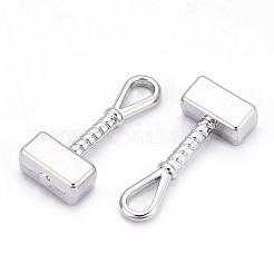 合金ペンダント  ハンマー  カドミウムフリー＆ニッケルフリー＆鉛フリー  プラチナ  23.5x10x4.5mm  穴：5x3mm&nbsp;X1-PALLOY-N176-122P