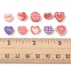 100Pcs 5 Style Handmade Polymer Clay Beads&nbsp;CLAY-FS0001-34