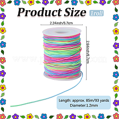 Segment Dyed Round Polyester Elastic Cord&nbsp;OCOR-WH20018-35D