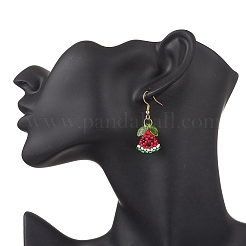 304 Stainless Steel Glass Dangle Earrings&nbsp;EJEW-MZ00601