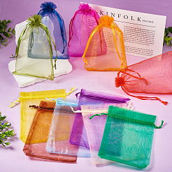 110Pcs 11 Colors Organza Bags Jewellery Storage Pouches Wedding Favour Party Mesh Drawstring Gift&nbsp;OP-TA0001-05