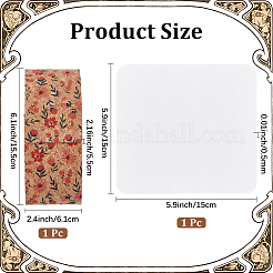 Pu レザー眼鏡ケース  メガネ用 サングラス プロテクター  花  155x61x55mm&nbsp;AJEW-CN0005-92B-03