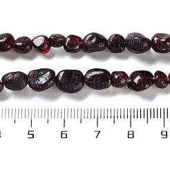 天然石ガーネットビーズ連売り  ナゲット  タンブルストーン  4.5~11.5x3~7x3.5~6mm  穴：1.2mm  約48~68個/連  15.35~15.94''（39~40.5センチメートル）&nbsp;G-P497-01C-40