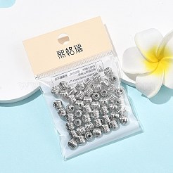 シェグレース真鍮スペーサービーズ  カドミウムフリー＆ニッケルフリー＆鉛フリー  ラウンド  波形の  プラチナメッキ  6mm  穴：1.6mm&nbsp;XGRPCF317-182P