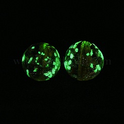 明るい手作りの金の砂のランプワークビーズ  ラウンド  チョコレート  10mm  穴：1.6mm&nbsp;FIND-TAC0005-35C-02