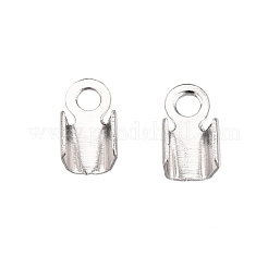 アイアン製コードエンドパーツ  プラチナ  5.5~6x3mm  穴：1.2mm&nbsp;IFIN-T021-01P
